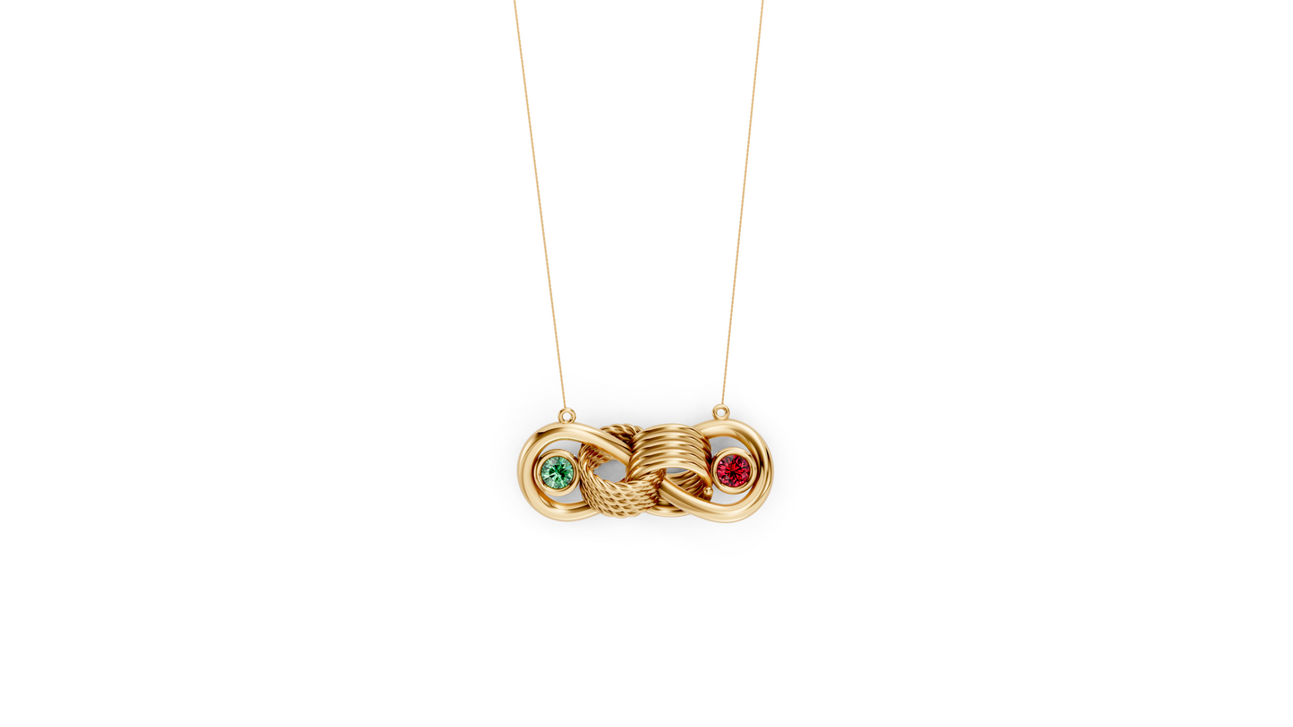 Love Knot Infinity with Birthstones - JWL-online.com