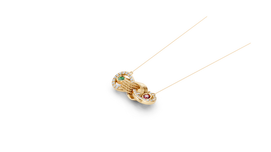 Love Knot with Infinity Diamonds & Birthstones - JWL-online.com